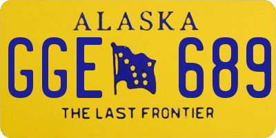 AK license plate GGE689
