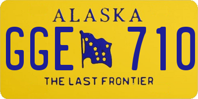 AK license plate GGE710