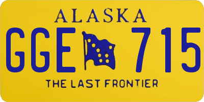 AK license plate GGE715