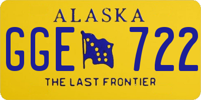 AK license plate GGE722