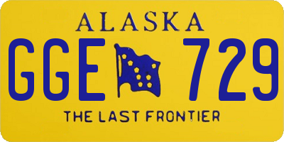 AK license plate GGE729