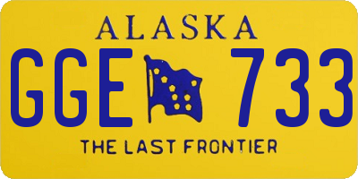 AK license plate GGE733