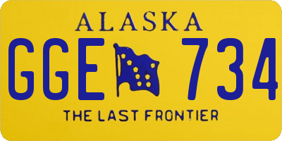 AK license plate GGE734