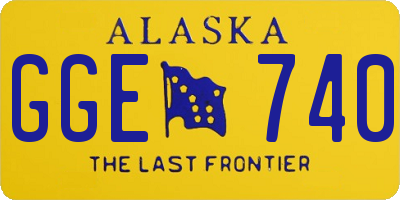 AK license plate GGE740