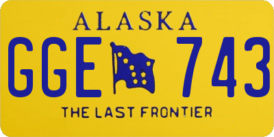 AK license plate GGE743