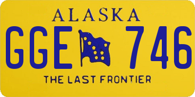 AK license plate GGE746