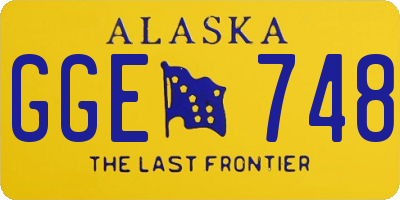 AK license plate GGE748