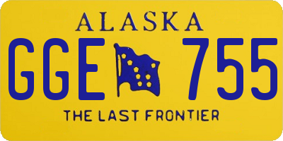AK license plate GGE755