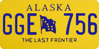 AK license plate GGE756