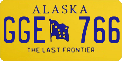 AK license plate GGE766