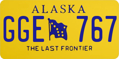 AK license plate GGE767