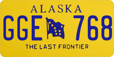 AK license plate GGE768