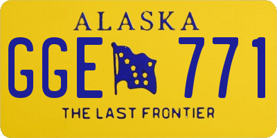 AK license plate GGE771