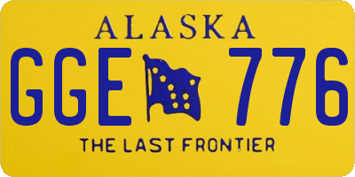 AK license plate GGE776