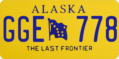 AK license plate GGE778