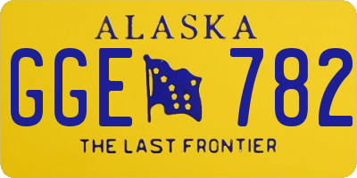 AK license plate GGE782