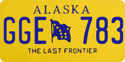 AK license plate GGE783