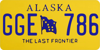 AK license plate GGE786