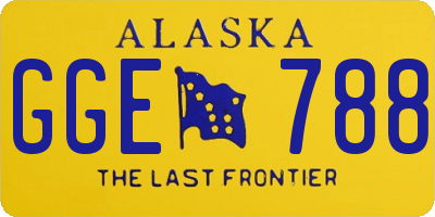 AK license plate GGE788