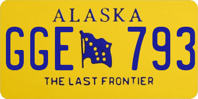 AK license plate GGE793