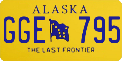 AK license plate GGE795