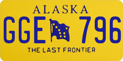 AK license plate GGE796