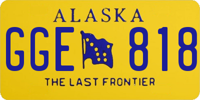 AK license plate GGE818