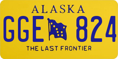 AK license plate GGE824