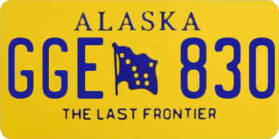 AK license plate GGE830