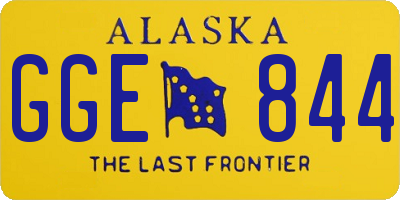 AK license plate GGE844