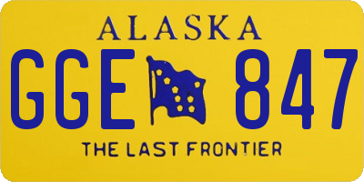 AK license plate GGE847