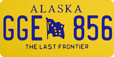 AK license plate GGE856