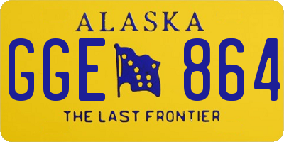 AK license plate GGE864