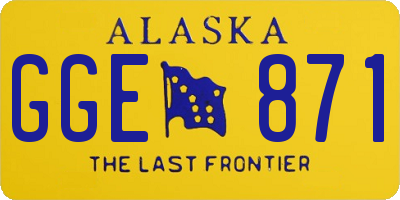 AK license plate GGE871