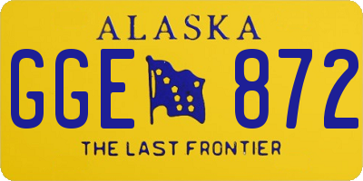 AK license plate GGE872