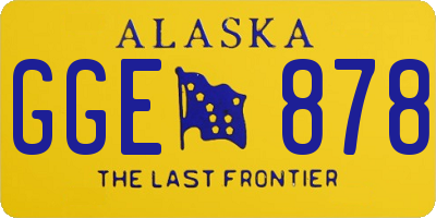 AK license plate GGE878