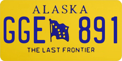 AK license plate GGE891