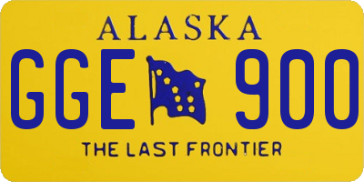 AK license plate GGE900