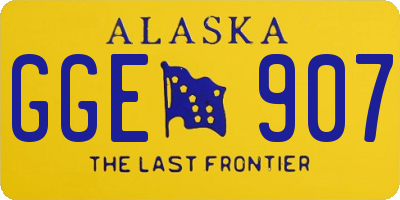 AK license plate GGE907