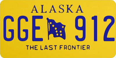 AK license plate GGE912