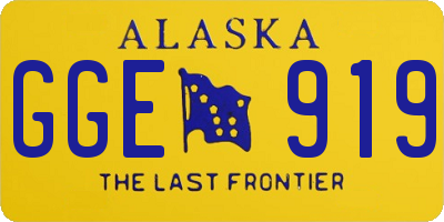 AK license plate GGE919