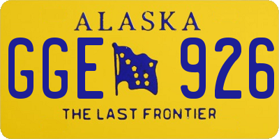 AK license plate GGE926