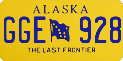 AK license plate GGE928