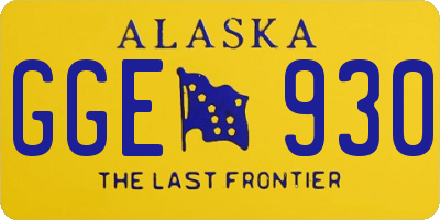 AK license plate GGE930