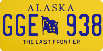 AK license plate GGE938