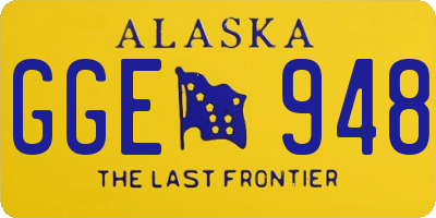 AK license plate GGE948
