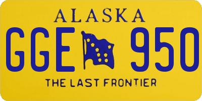 AK license plate GGE950