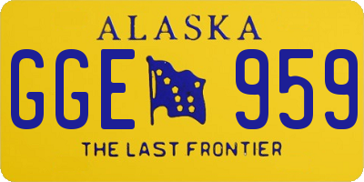 AK license plate GGE959