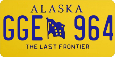AK license plate GGE964