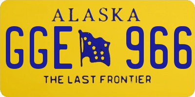 AK license plate GGE966